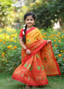 Adorable Kids Jamdani Saree
