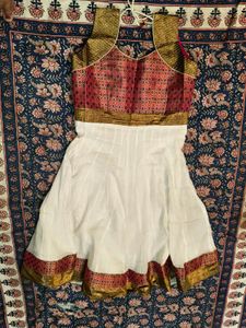 New Elegant White &amp; Pink Anarkali Suit Set