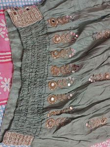 Embroidered Cold Shoulder Blouse