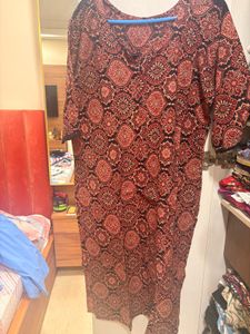 cotton ajrakh kurta