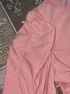 Cute Pink Puff Sleeve Top