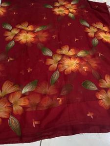 Elegant Floral Print Saree