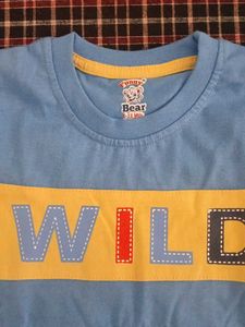 Cute Blue &amp; Yellow "WILD" T-shirt &amp; Pants Set