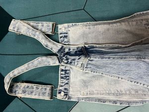 Denim Dungaree Shorts