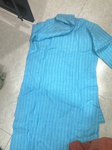 kids Blue Striped Kurta