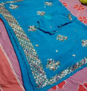 Heavy Saree With Blouse Combo ❤️