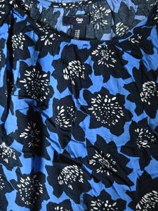 Blue Floral Spaghetti Strap Top
