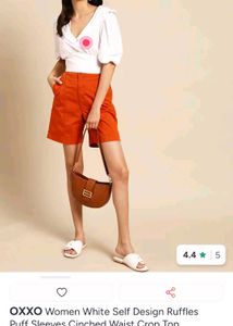 Korean style  White Ruffle Blouse