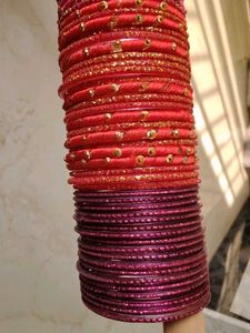 Vibrant Stack of Embellished Bangles