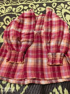 Cute Plaid Smocked Top