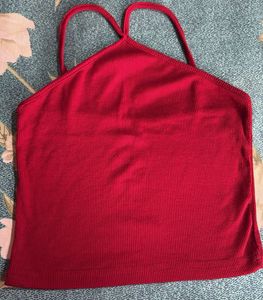 Red Sexy Cropped Tank Top