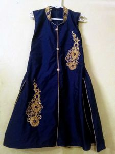 Golden Ethnic Skirt with Floral Print mastani ders