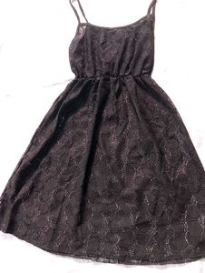 black lace Transparent  Dress