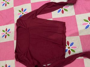 Maroon Full Sleeve Top