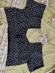 36 size Stylish Black & White Saree Blouse
