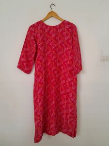 Pink Printed Kurta (Women's)