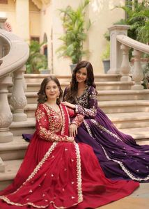 Elegant Maroon Embroidered Ethnic Gown