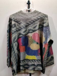 IMPORTED MEN'S vintage cable knit sweater