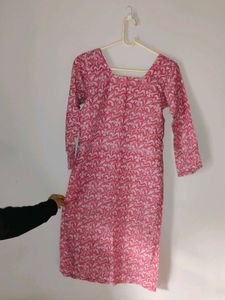 Pretty Pink Printed Kurta