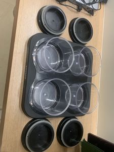 Set of 4 Black Stackable Containers