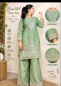 Elegant Embroidered pakistani Kurta Set