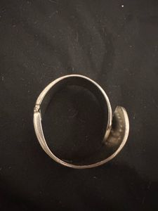Vintage Heart Rhinestone enemelled  Cuff Bracelet