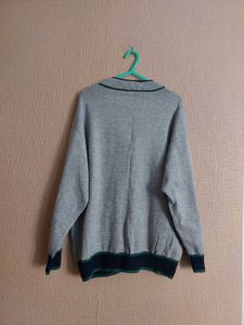 Classic Grey Cardigan Sweater