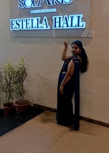 Elegant Navy Blue ready to drape sari
