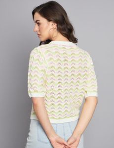 Zudio Cute Pastel Pink &amp; Light Green Textured Knit