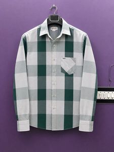 Men's Green & Grey Plaid Shirt