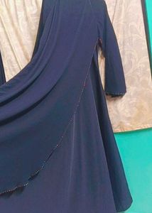 Elegant Black Abaya with Embellished Sleeves