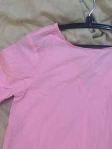 Zara Pink Ruffle Shift Dress (Made In Morocco)