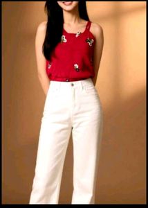 Set of 2 tops - Red Floral Tank Top
