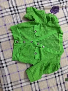 Emily in Paris Coded Green Top