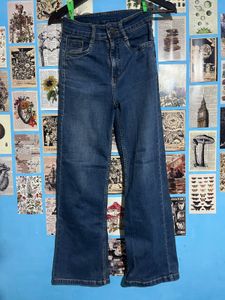 Women's Blue Wide Leg Jeans