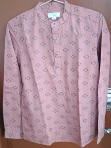 Men's Printed Band Collar Kurta