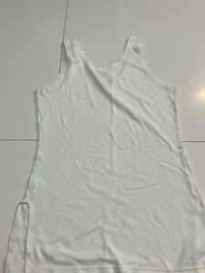 Jockey White Ribbed Tank Top