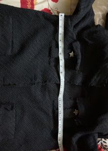 Stylish Black Star Embellished Jacket