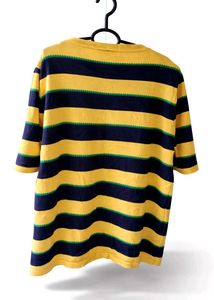 Striped Yellow and Navy T-Shirt