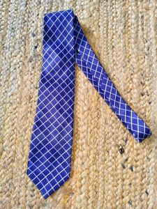 Classic Blue Plaid Men's Tie