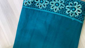 Teal Embellished Kurti