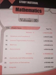 Mathematics - Class 12th