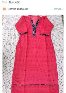 Elegant Blue Kurti with Floral Embroidery