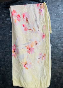 Striped Floral Print Kurta