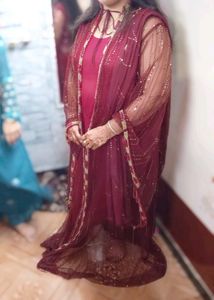 4pcs Set Of Dress.....Long Tail Shrug With Work