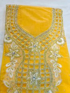 Chanderi Suit Kadai With Duptta