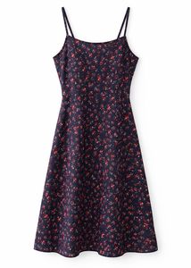 Navy Floral Spaghetti Strap Dress
