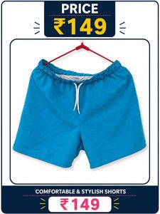 blue shorts