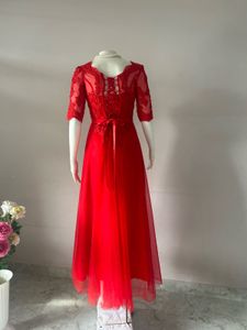 RED LACE/Tulle gown