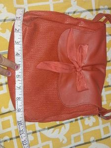 Chic Red Crossbody Bag with Bow